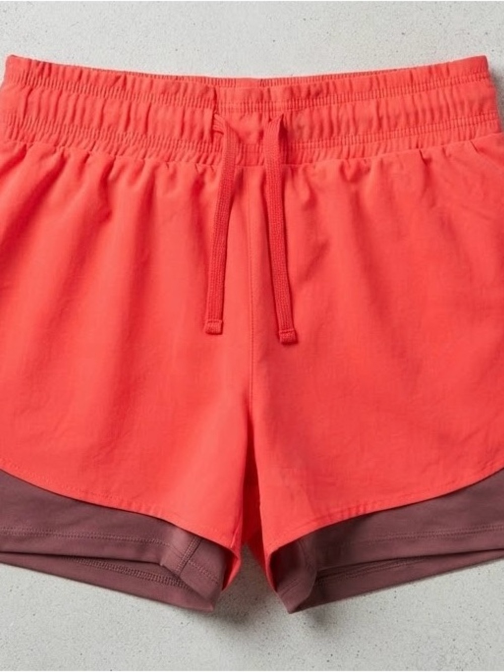 Gymshark Coral Athletic Double-Layer Shorts